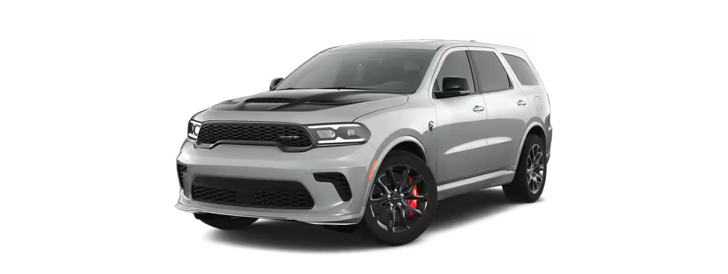The dodge durango srt hellcat silver bullet trim.