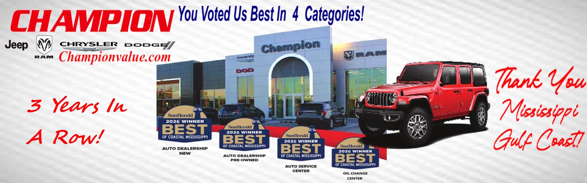 Champion Best of the Coast AWARD