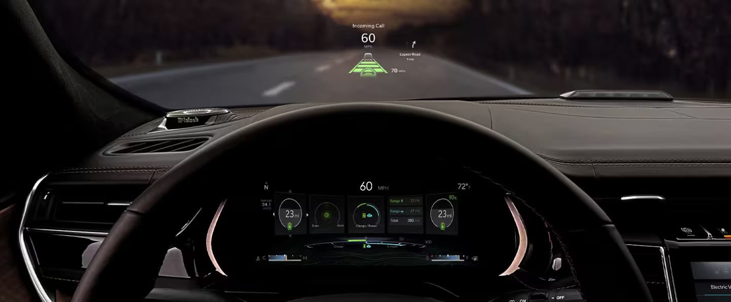 available 10 inch head up display on the 2025 jeep grand cherokee