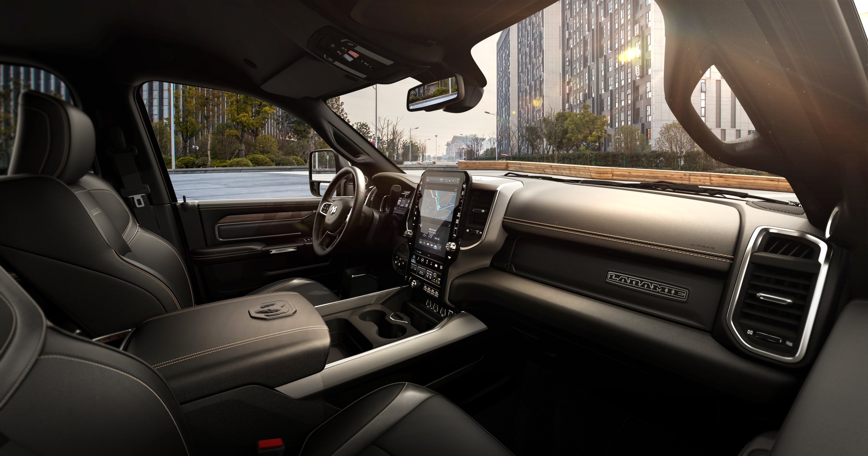 The interior design of a ram 2500.